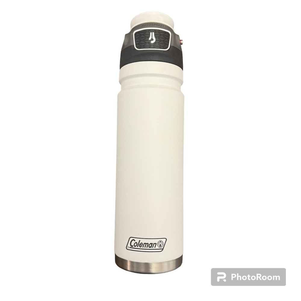 Coleman FreeFlow AutoSeal Insulated Water Bottle, 24 oz., White